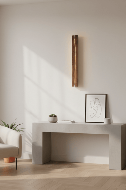 H93 Wooden Crevice Wall Sconce