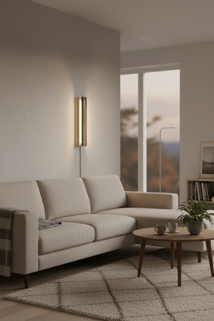H93 Wooden Crevice Wall Sconce