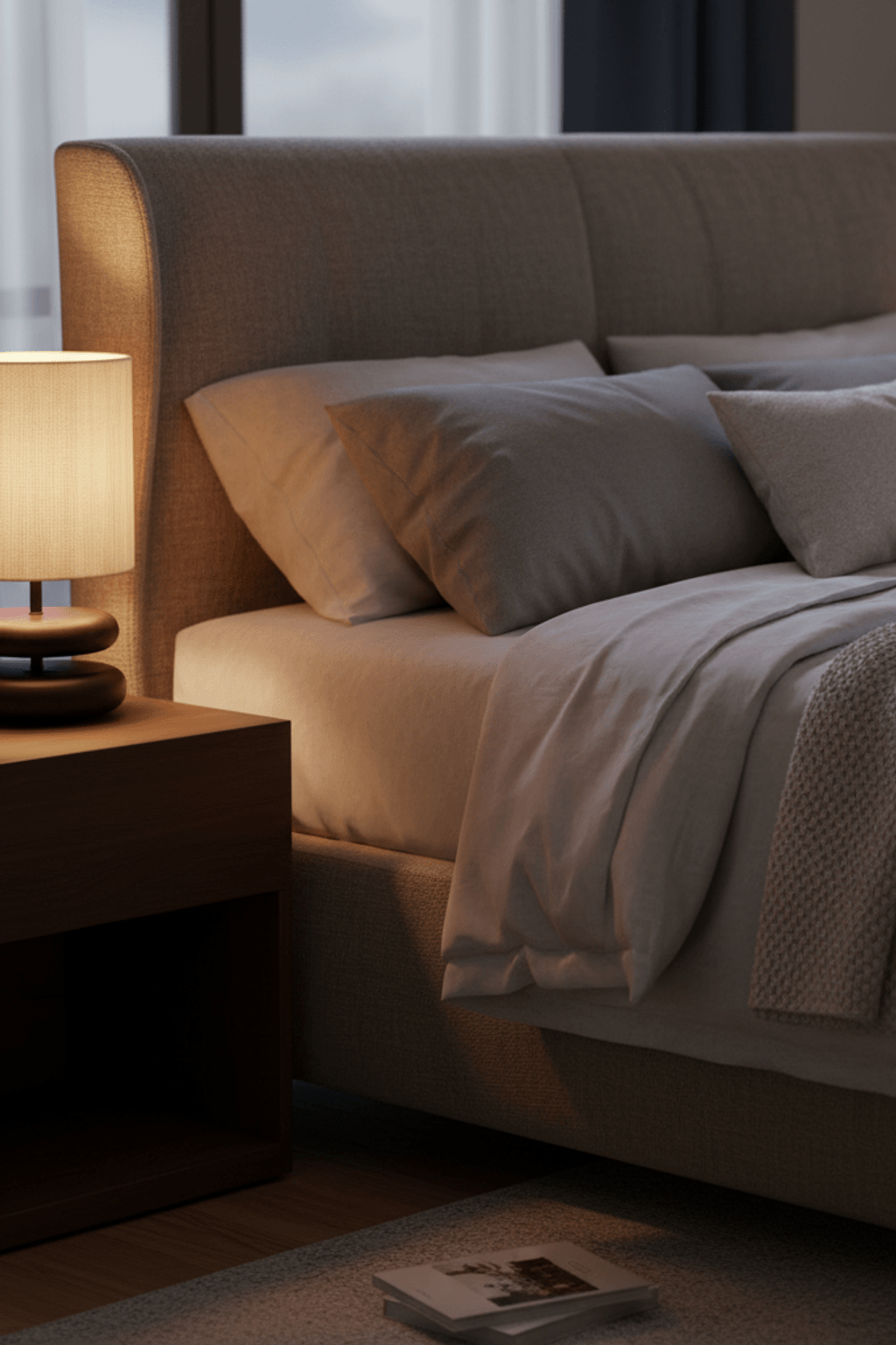 Hinoki Stack Wood Table Lamp for Living Room