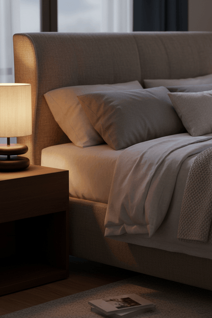 Hinoki Stack Wood Table Lamp for Living Room