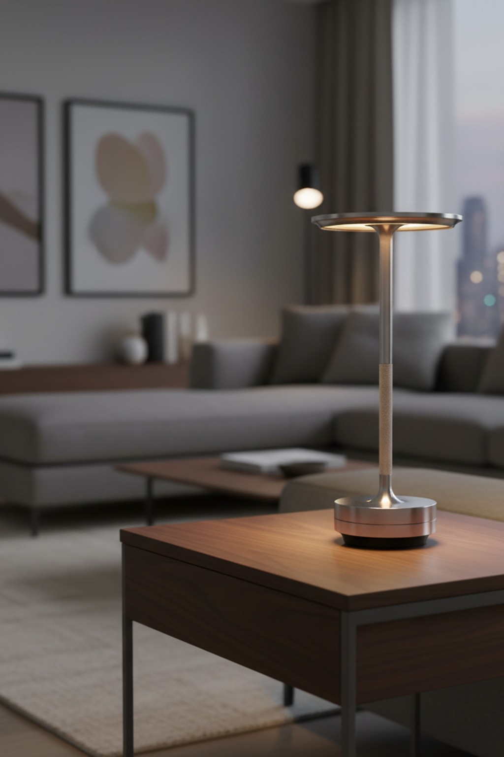 Japanese Ambient Turn - Aluminum USB Rechargeable LED Cordless Table Lamp for Dining Room