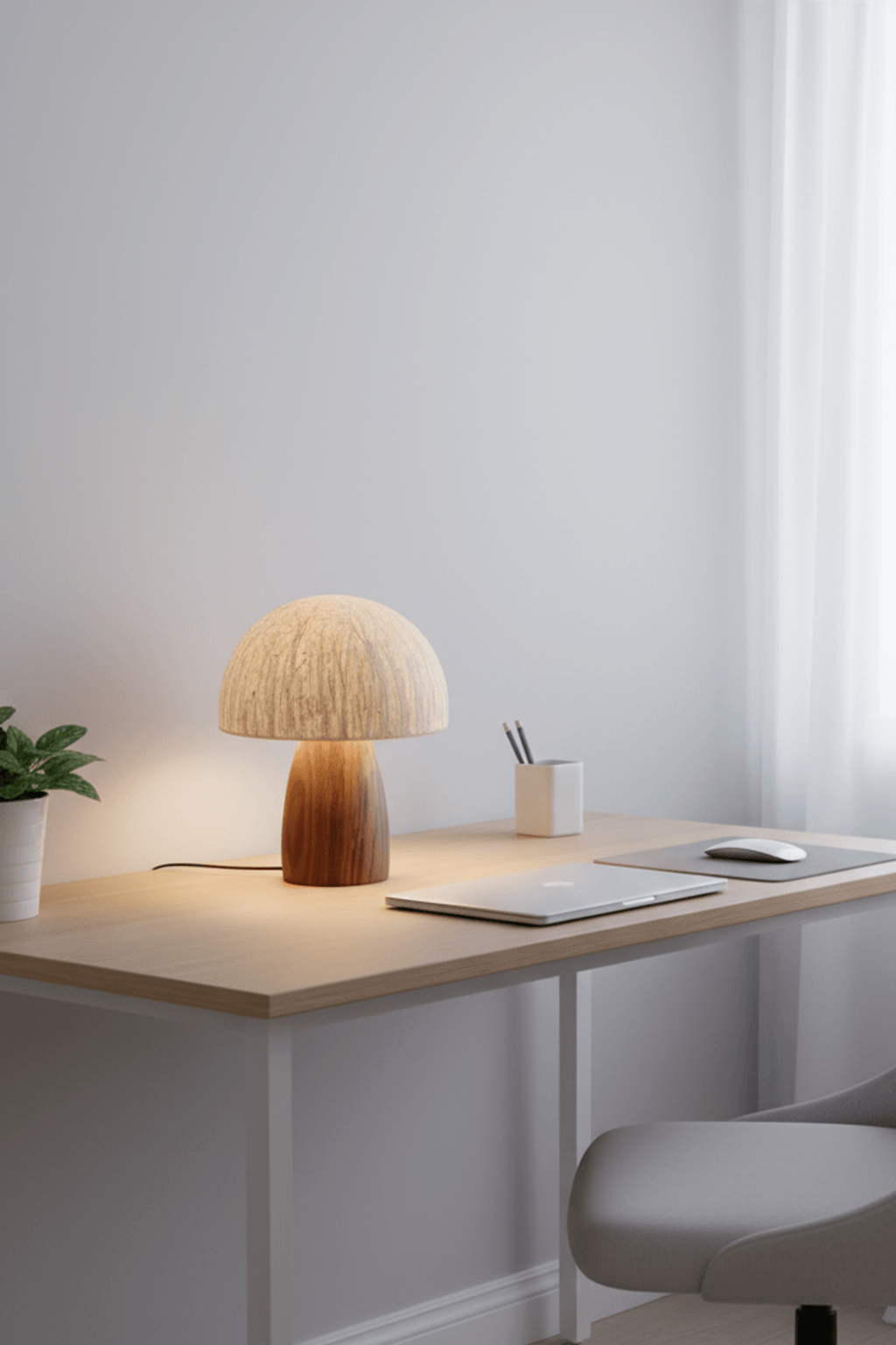 Junko Japanese Handmade Mushroom Table Lamp
