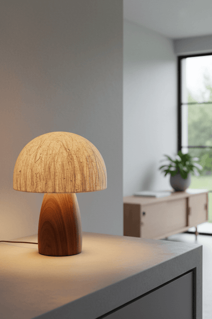Junko Japanese Handmade Mushroom Table Lamp