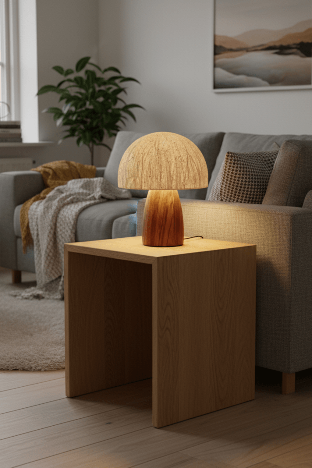 Junko Japanese Handmade Mushroom Table Lamp