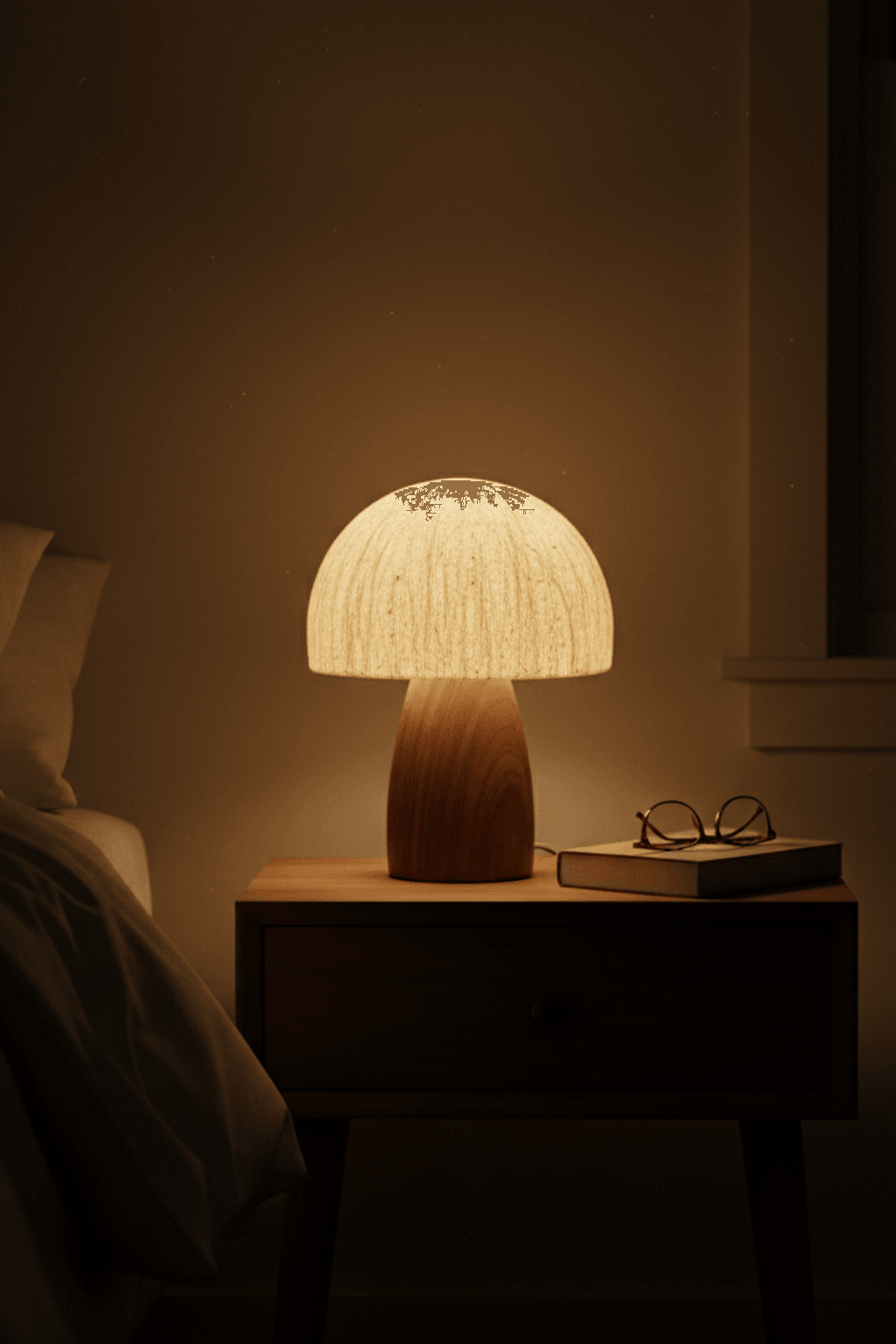 Junko Japanese Handmade Mushroom Table Lamp