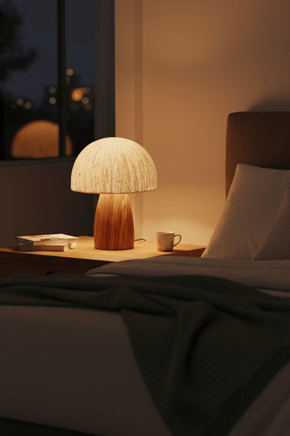 Junko Japanese Handmade Mushroom Table Lamp