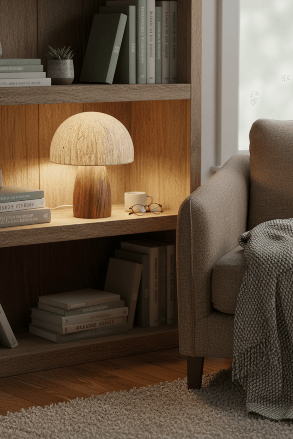 Junko Japanese Handmade Mushroom Table Lamp