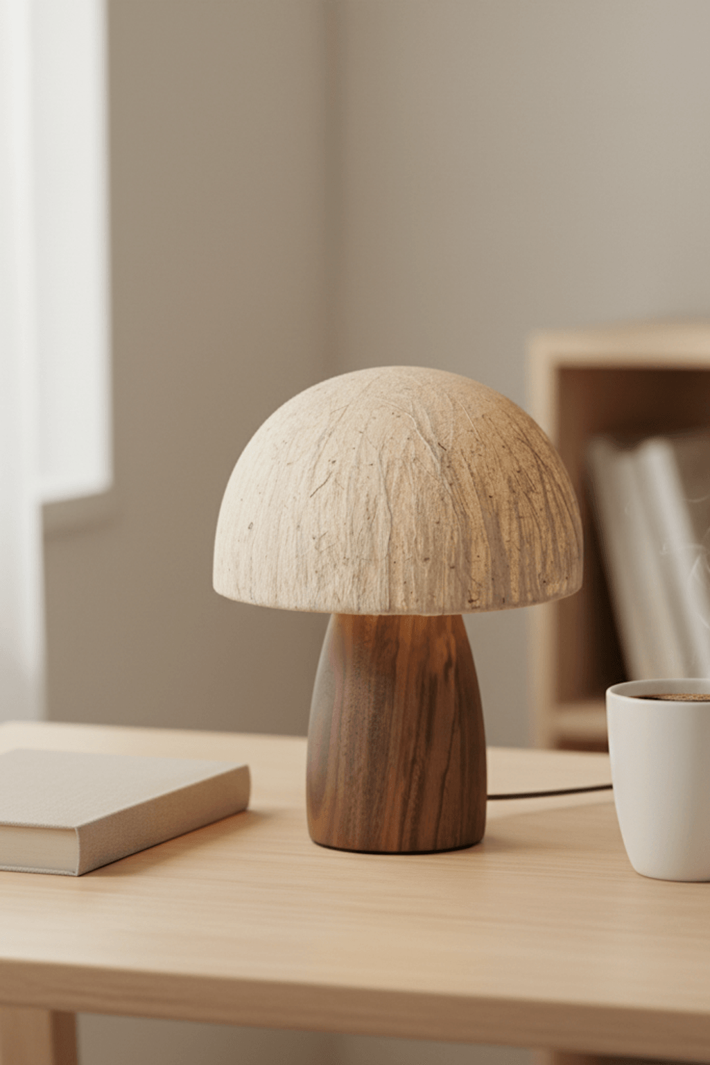 Junko Japanese Handmade Mushroom Table Lamp