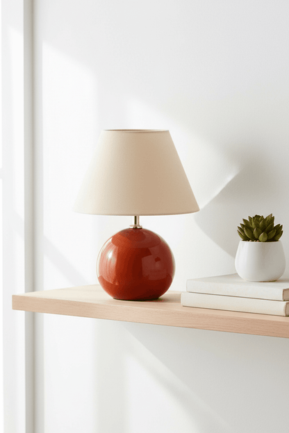 Kayo Cream Ceramic Mushroom Table Lamp