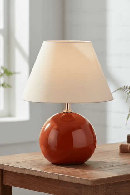 Kayo Cream Ceramic Mushroom Table Lamp