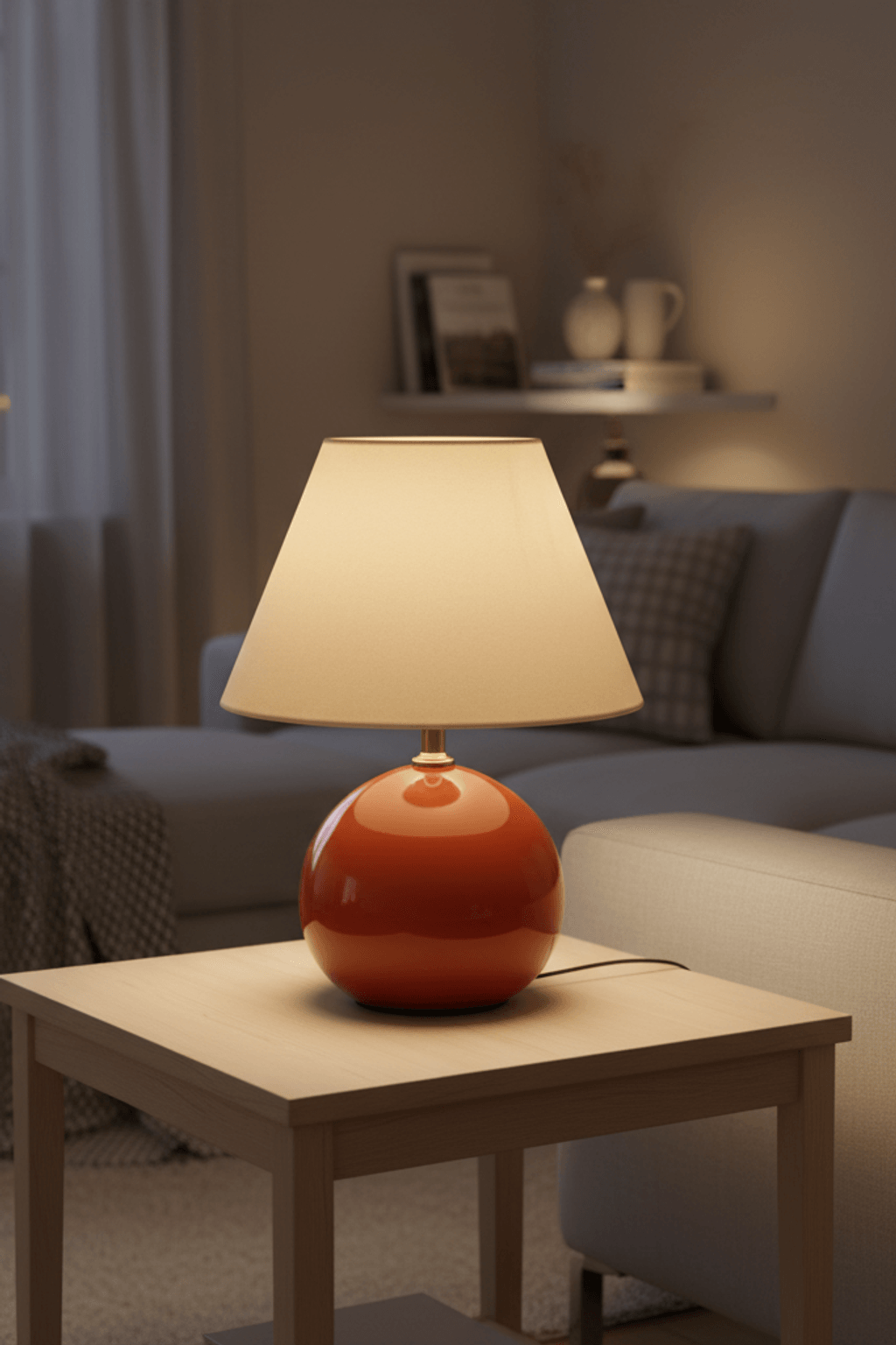 Kayo Cream Ceramic Mushroom Table Lamp