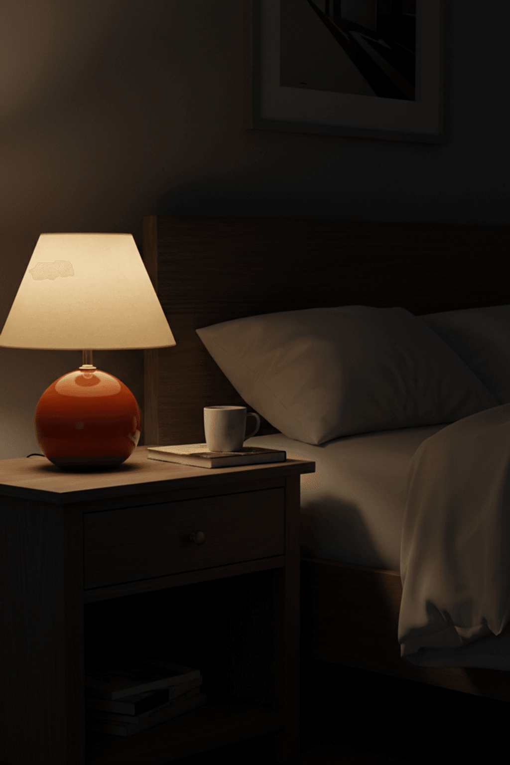 Kayo Cream Ceramic Mushroom Table Lamp