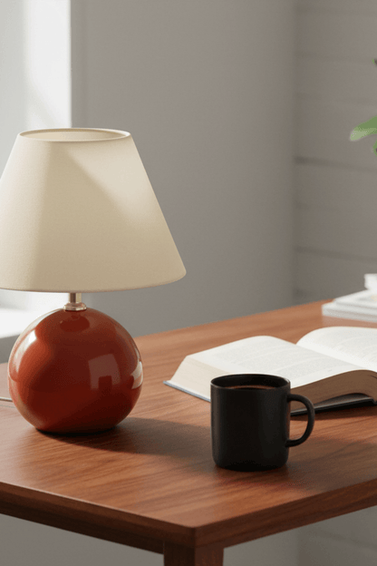 Kayo Cream Ceramic Mushroom Table Lamp