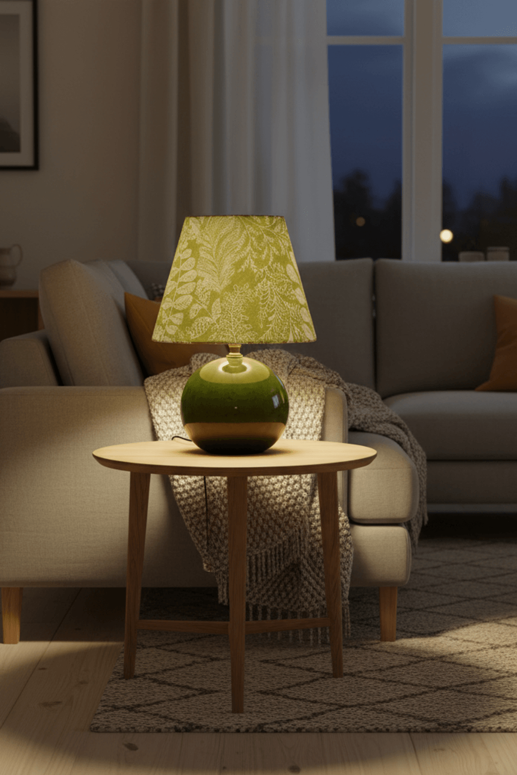 Kayo Moss Ceramic Mushroom Table Lamp