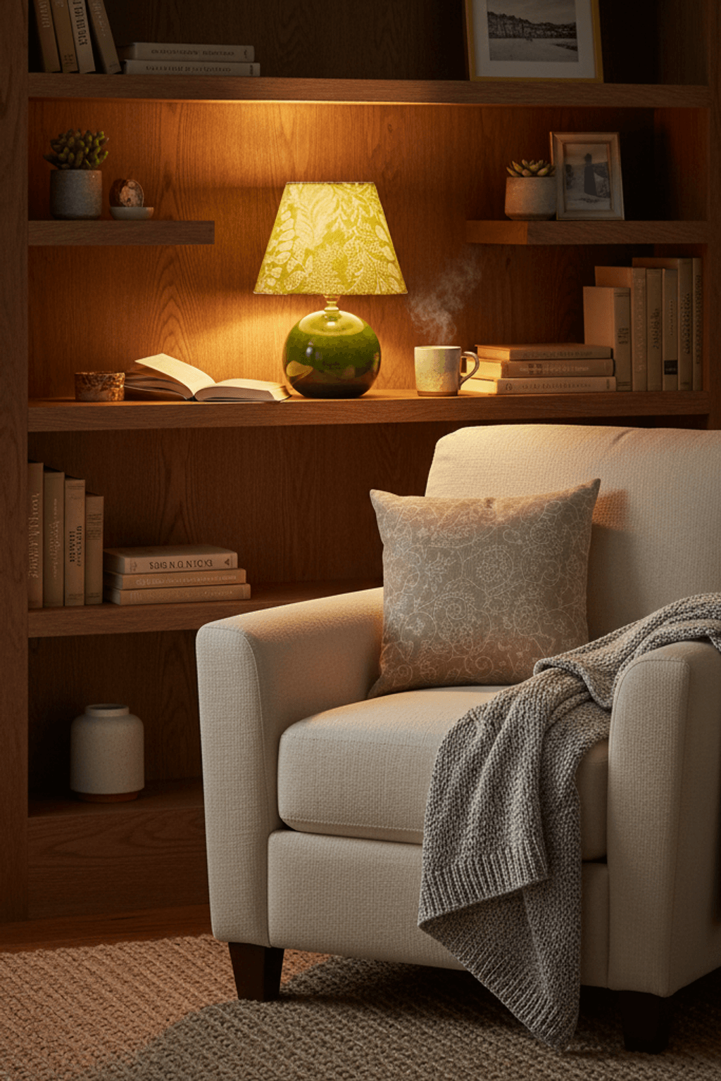 Kayo Moss Ceramic Mushroom Table Lamp