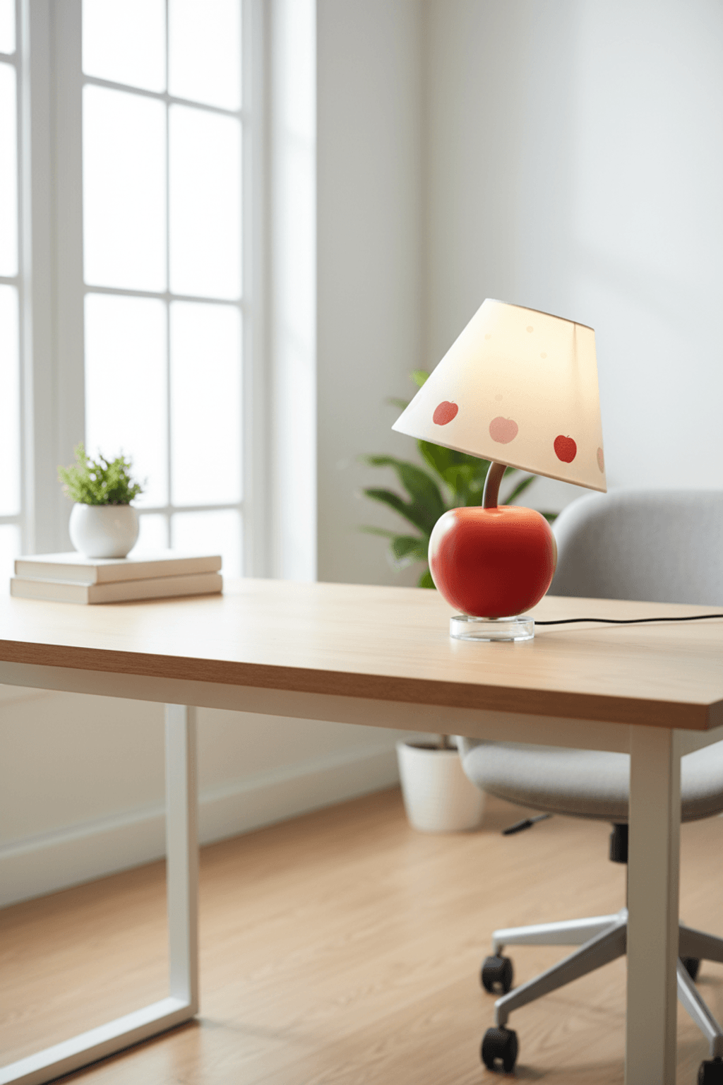 Leaning Apple Table Lamp
