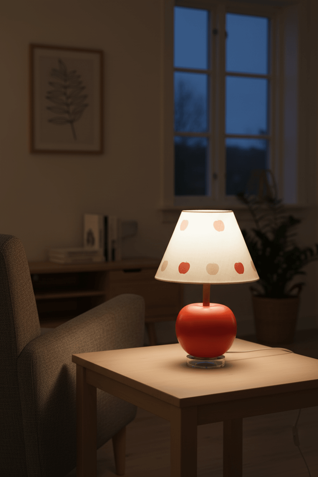 Leaning Apple Table Lamp