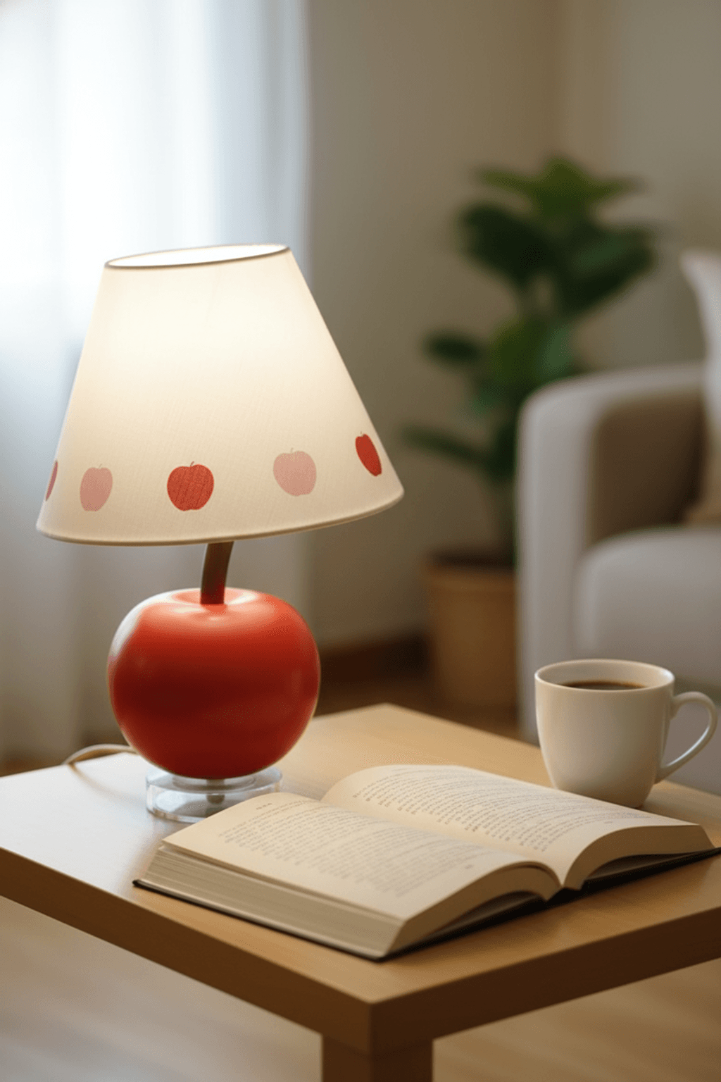 Leaning Apple Table Lamp