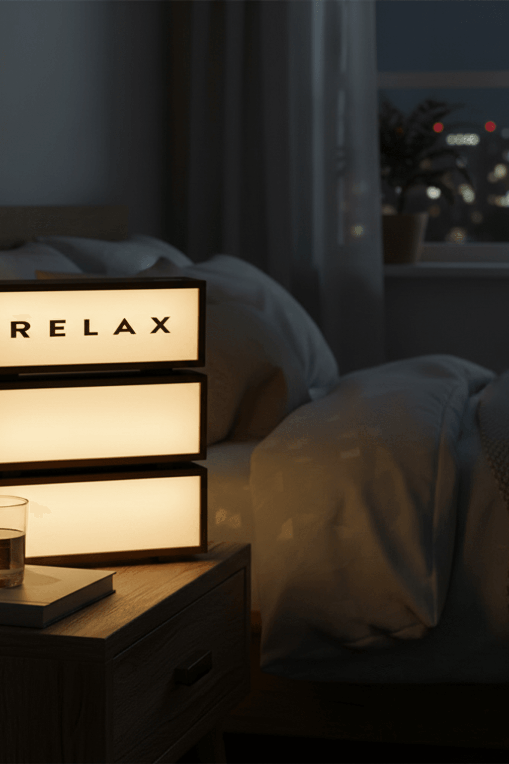 LED Wooden Acrylic Message Night Light for Living Room