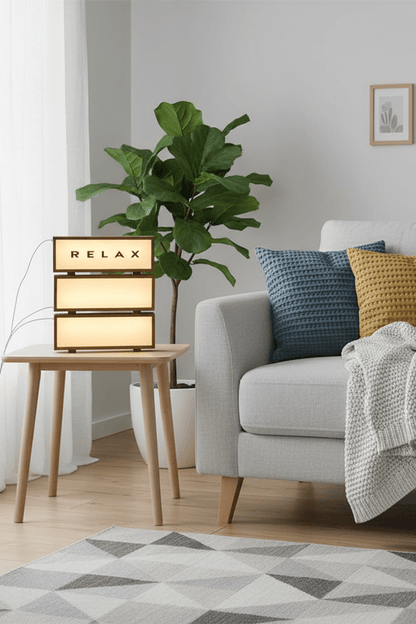 LED Wooden Acrylic Message Night Light for Living Room