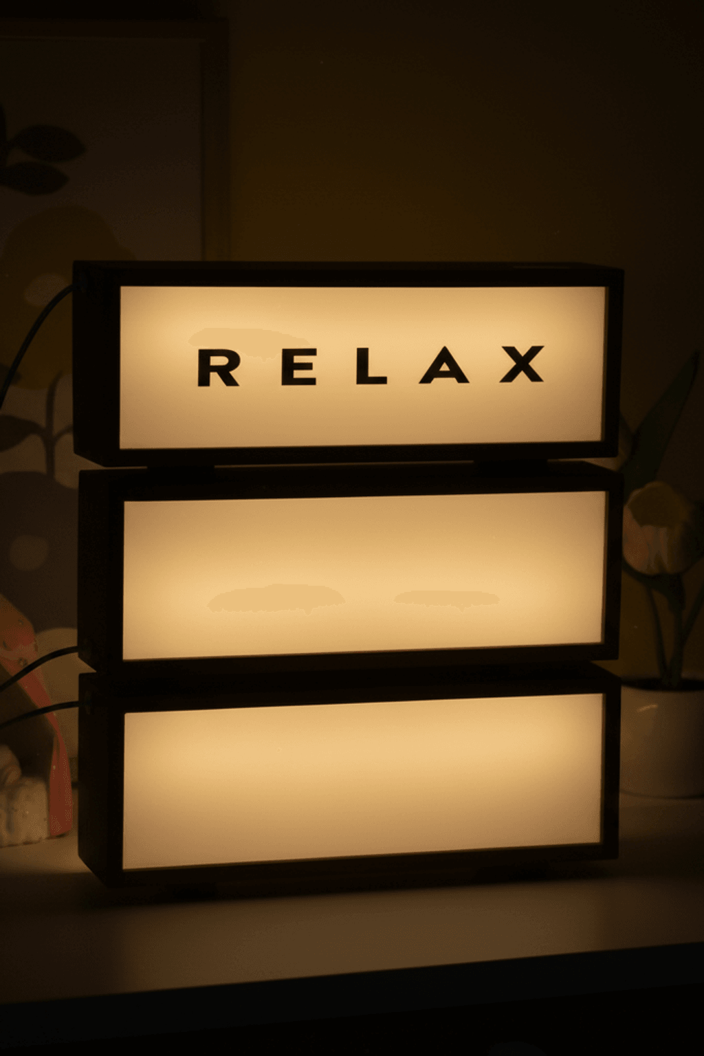 LED Wooden Acrylic Message Night Light for Living Room