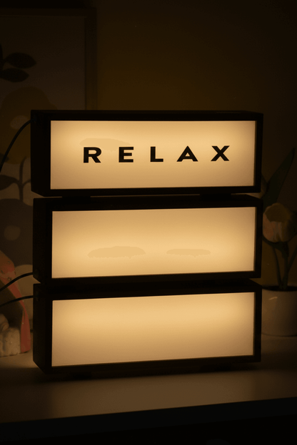 LED Wooden Acrylic Message Night Light for Living Room