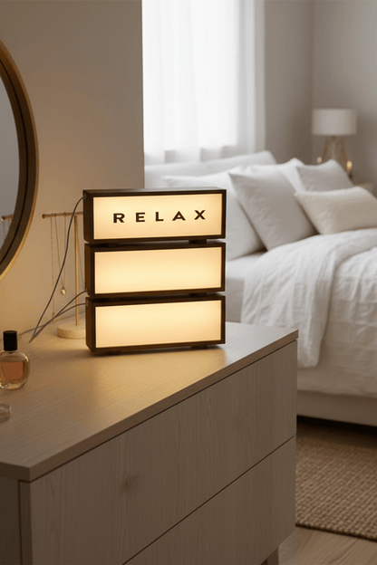 LED Wooden Acrylic Message Night Light for Living Room