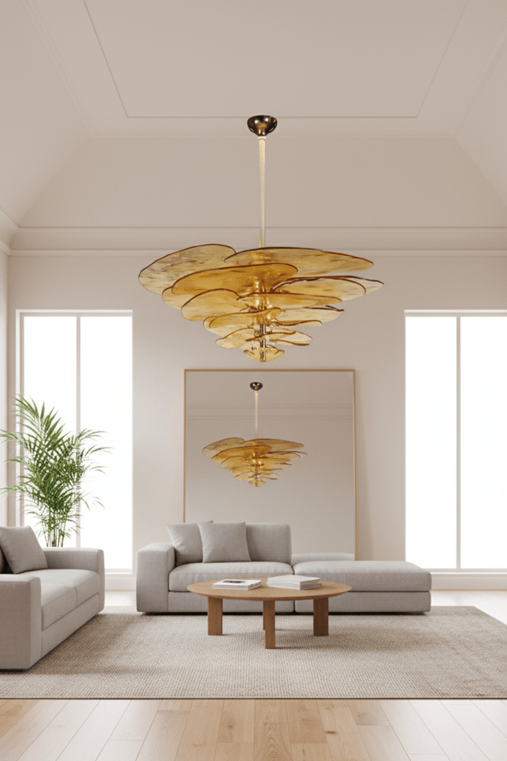 Lilypad Glass Chandelier Pendant Light