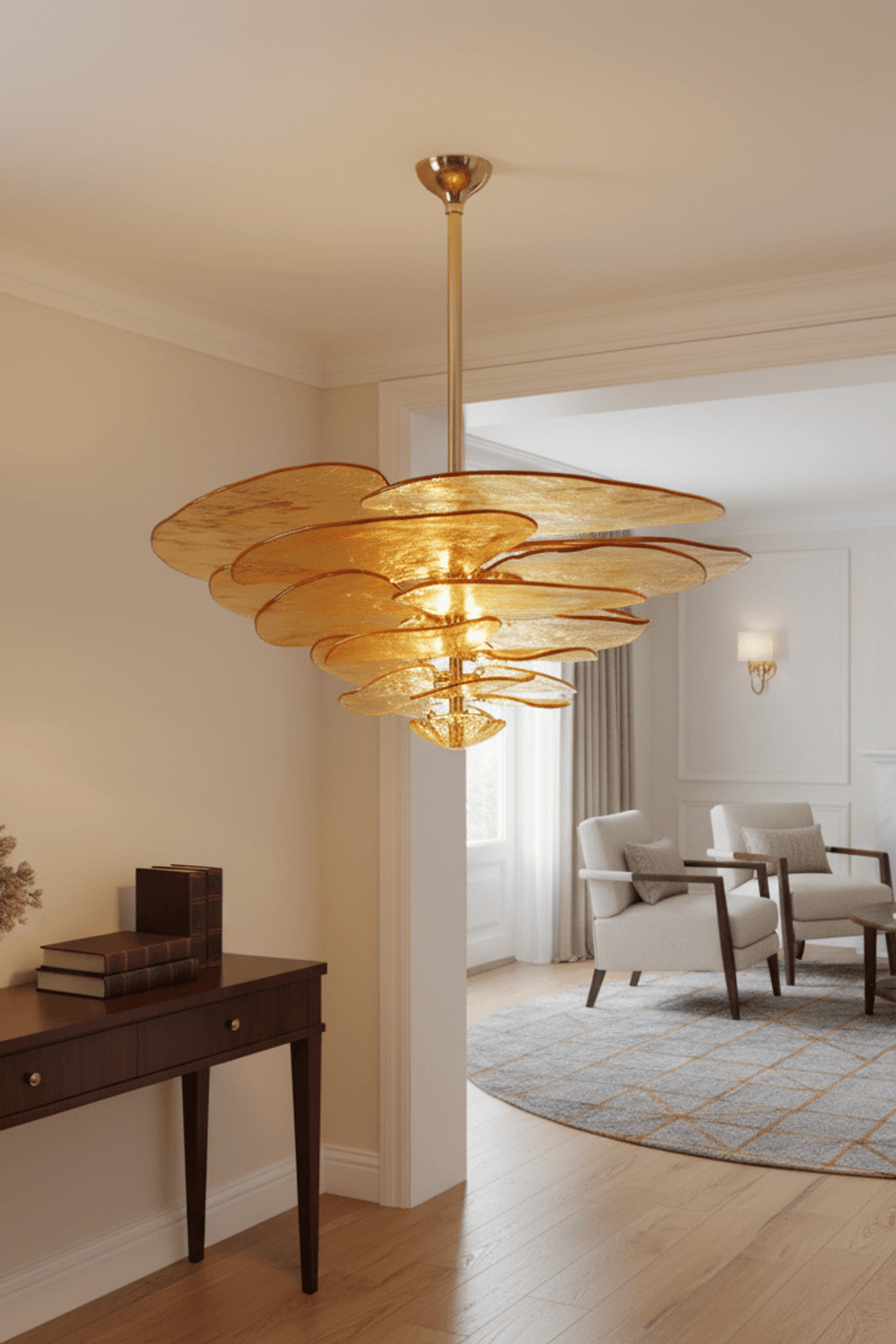 Lilypad Glass Chandelier Pendant Light