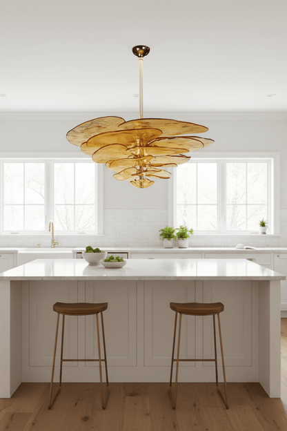Lilypad Glass Chandelier Pendant Light