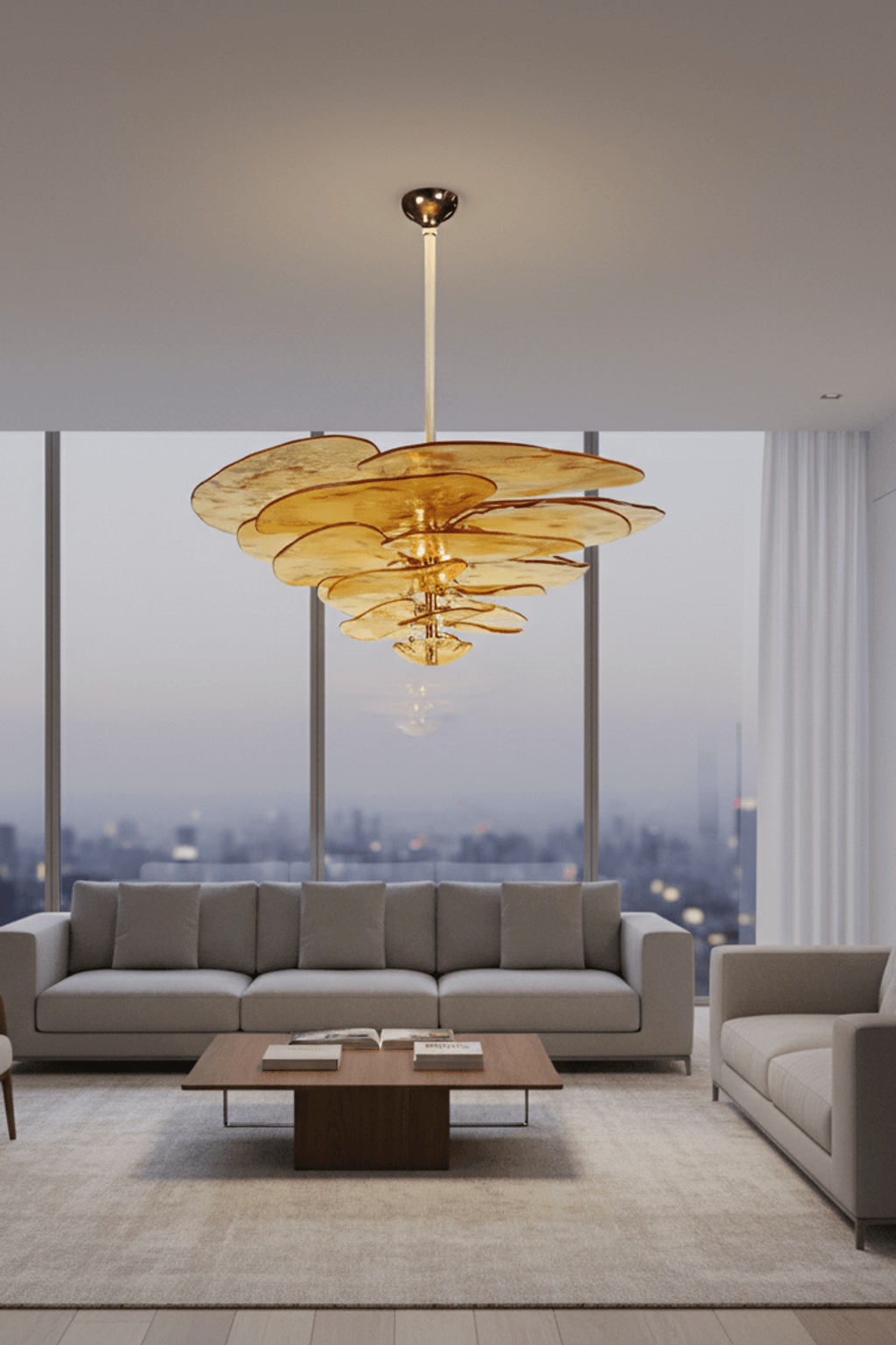 Lilypad Glass Chandelier Pendant Light