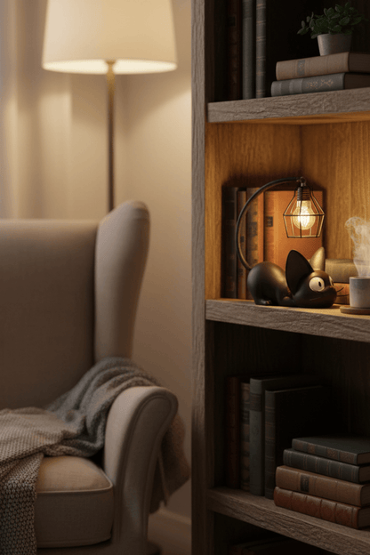 Mini Resin Cat LED Night Lamp for Bedroom
