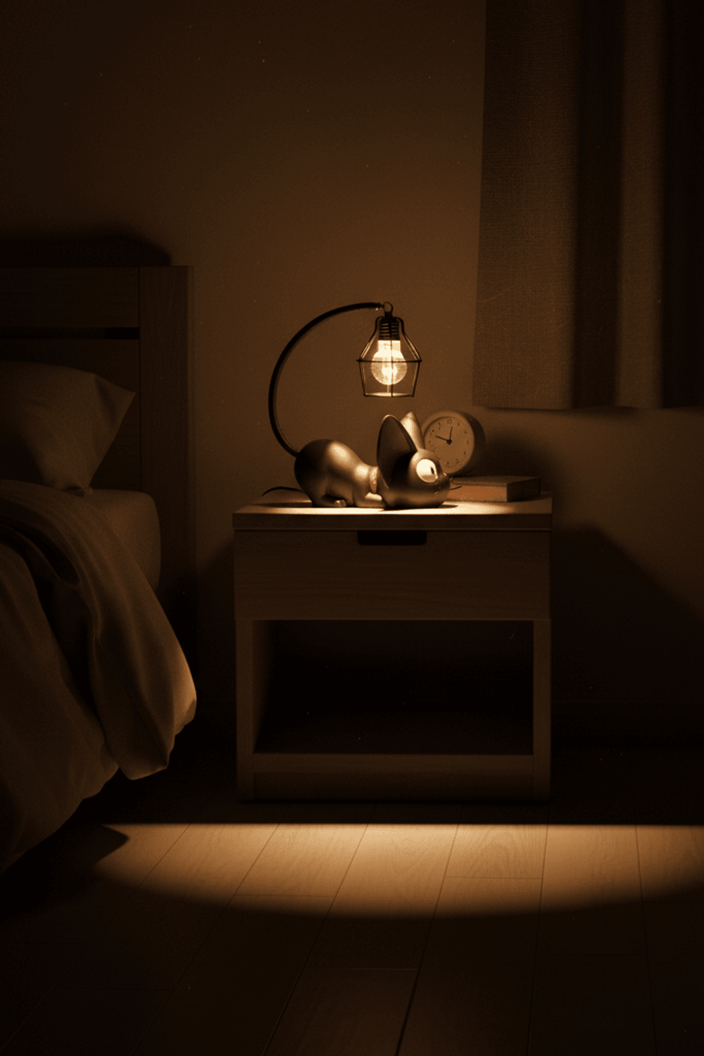Mini Resin Cat LED Night Lamp for Bedroom