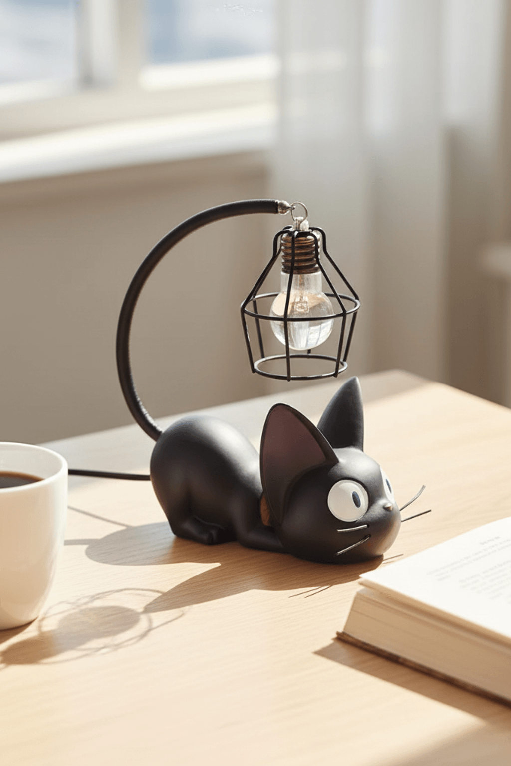Mini Resin Cat LED Night Lamp for Bedroom