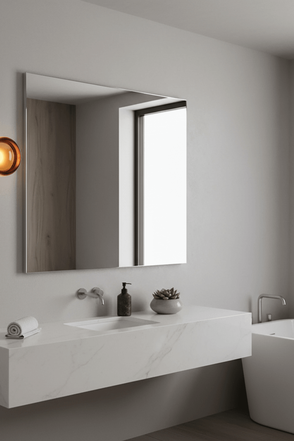 Minimalist Acrylic LED Wall Sconce for Living Room