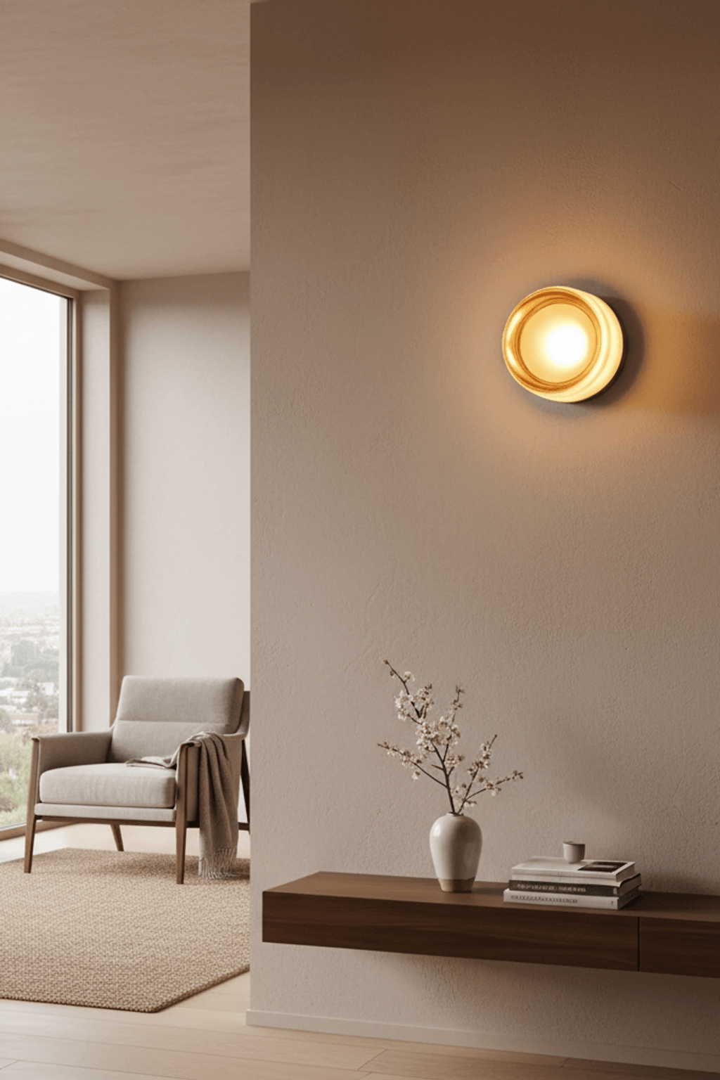 Minimalist Acrylic LED Wall Sconce for Living Room
