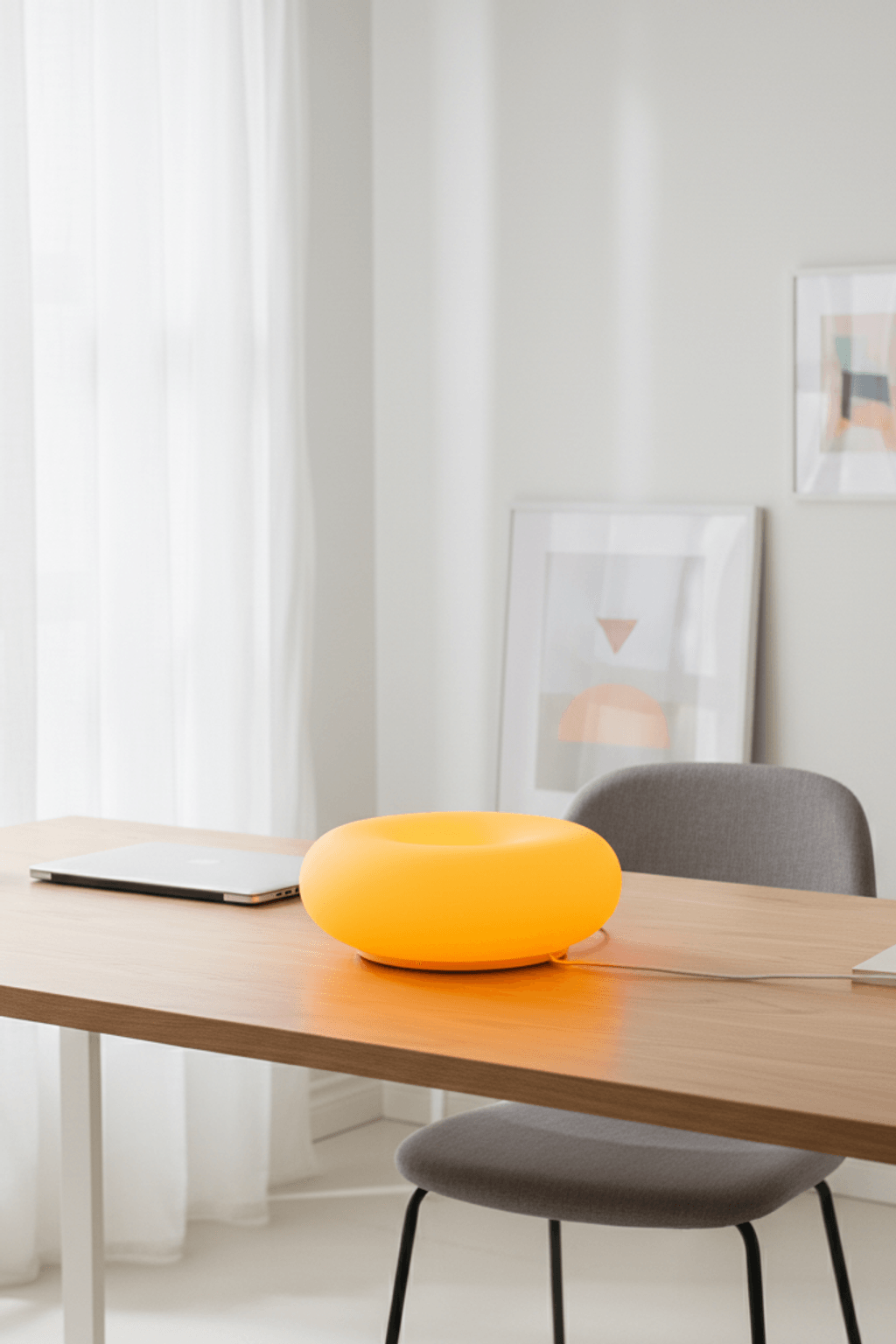 Modern Bauhaus Donut Touch & Remote Control Table Lamp for Living Room