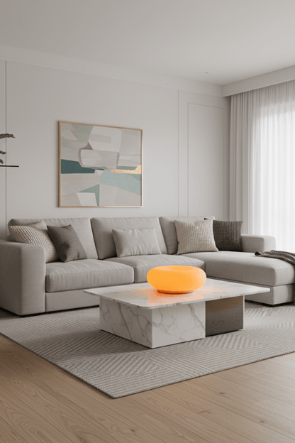 Modern Bauhaus Donut Touch & Remote Control Table Lamp for Living Room