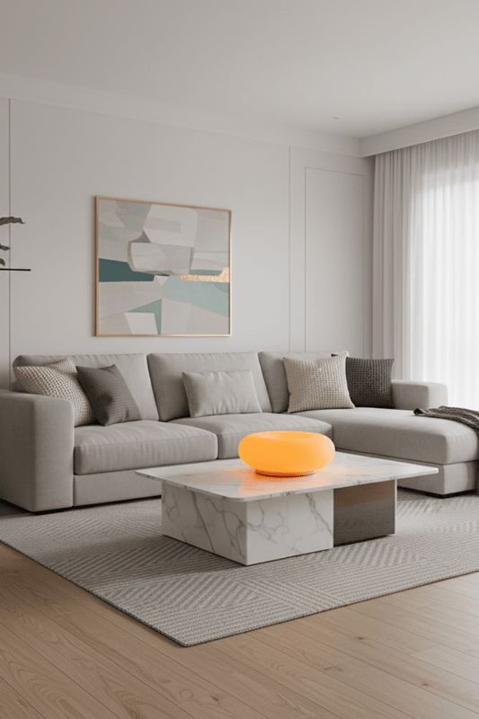 Modern Bauhaus Donut Touch & Remote Control Table Lamp for Living Room