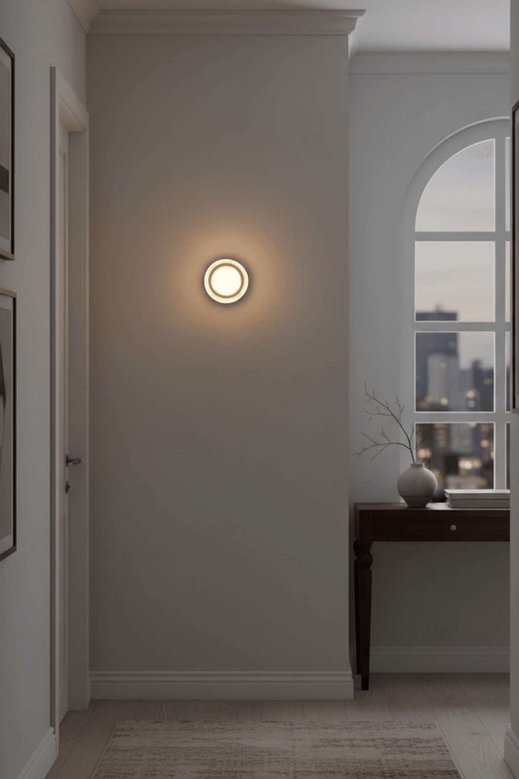Modern Round 3-Color LED Wall Sconce for Living Room