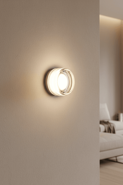 Modern Round 3-Color LED Wall Sconce for Living Room