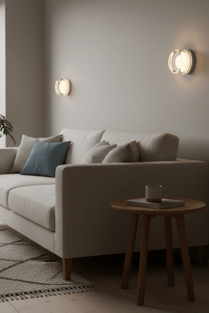 Modern Round 3-Color LED Wall Sconce for Living Room