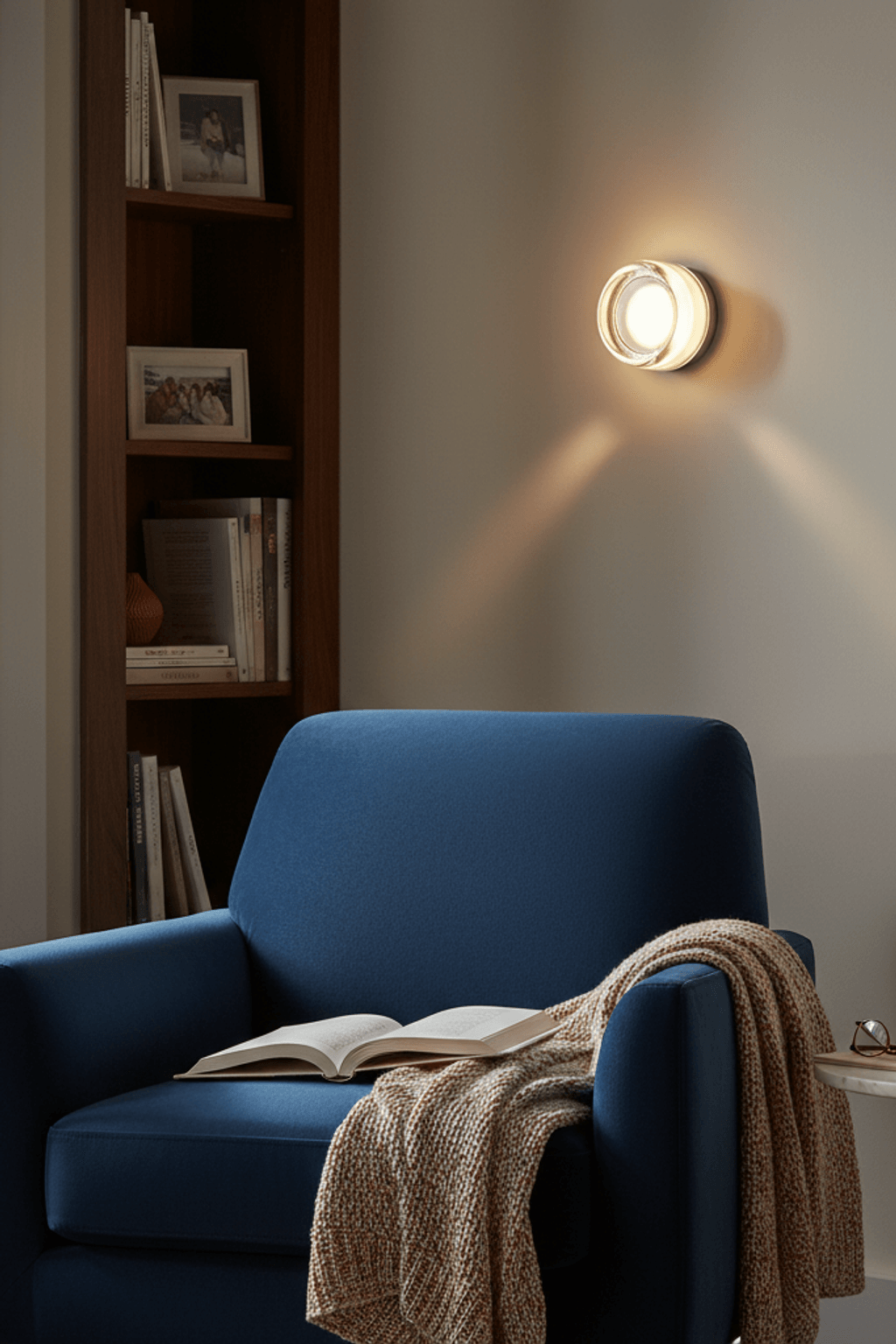 Modern Round 3-Color LED Wall Sconce for Living Room