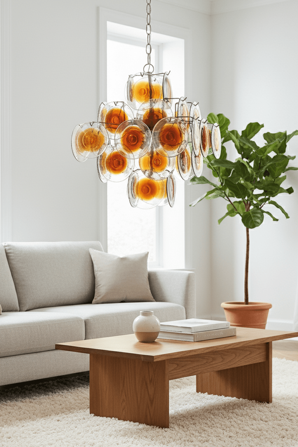 Murano W57 Dimple Glass Chandelier / Pendant Light