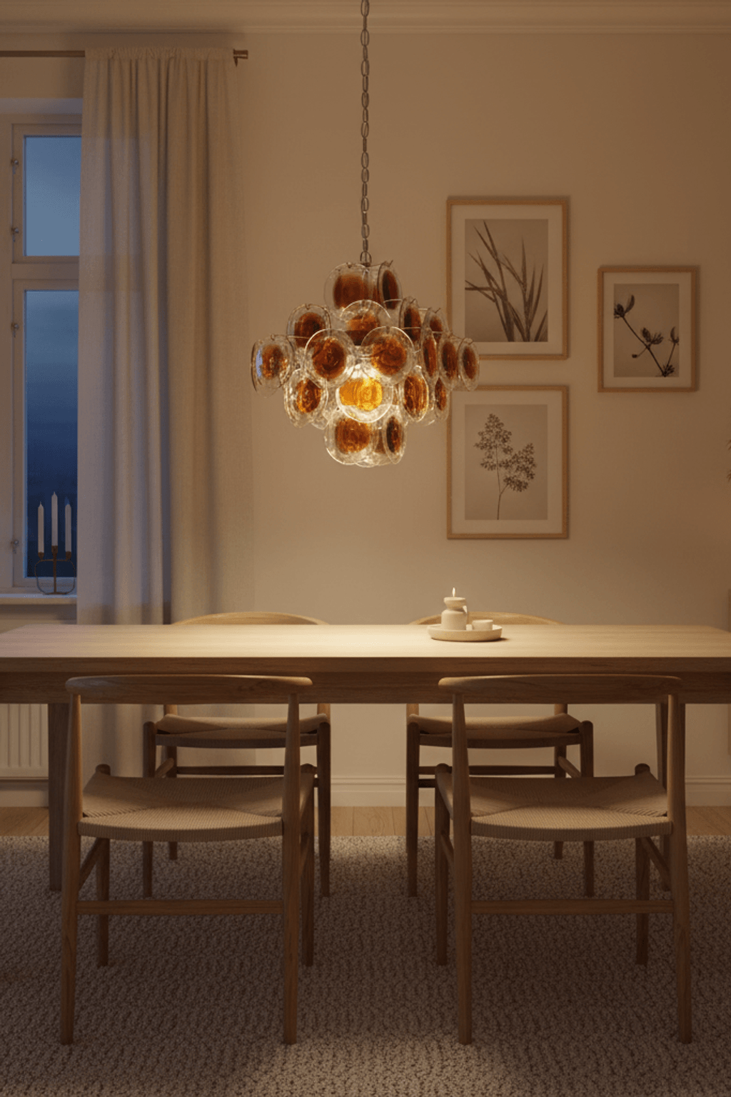 Murano W57 Dimple Glass Chandelier / Pendant Light