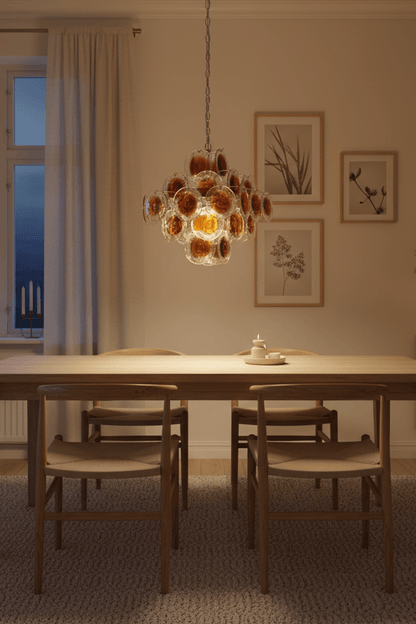 Murano W57 Dimple Glass Chandelier / Pendant Light