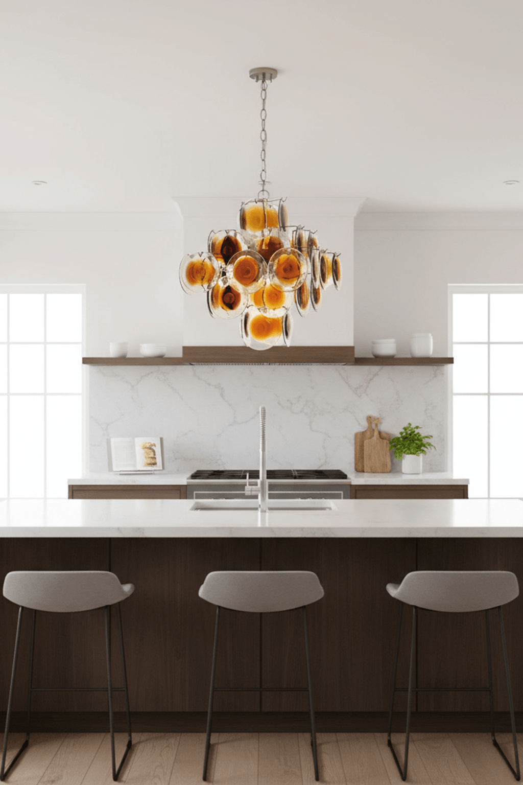 Murano W57 Dimple Glass Chandelier / Pendant Light