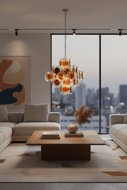 Murano W57 Dimple Glass Chandelier / Pendant Light