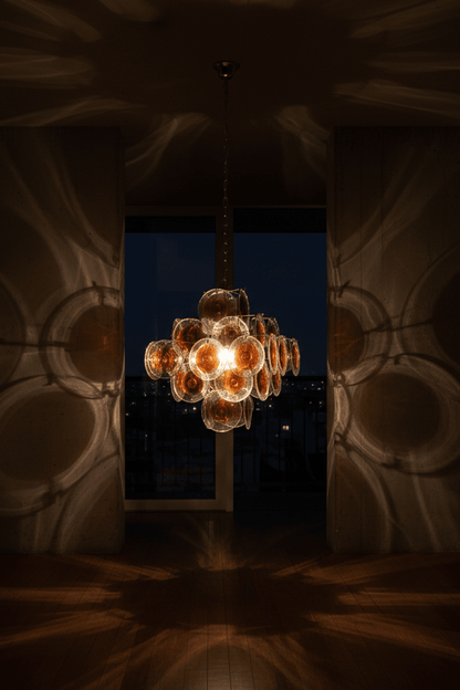 Murano W57 Dimple Glass Chandelier / Pendant Light