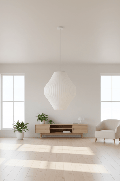 Pear Bubble Silk Pendant Light